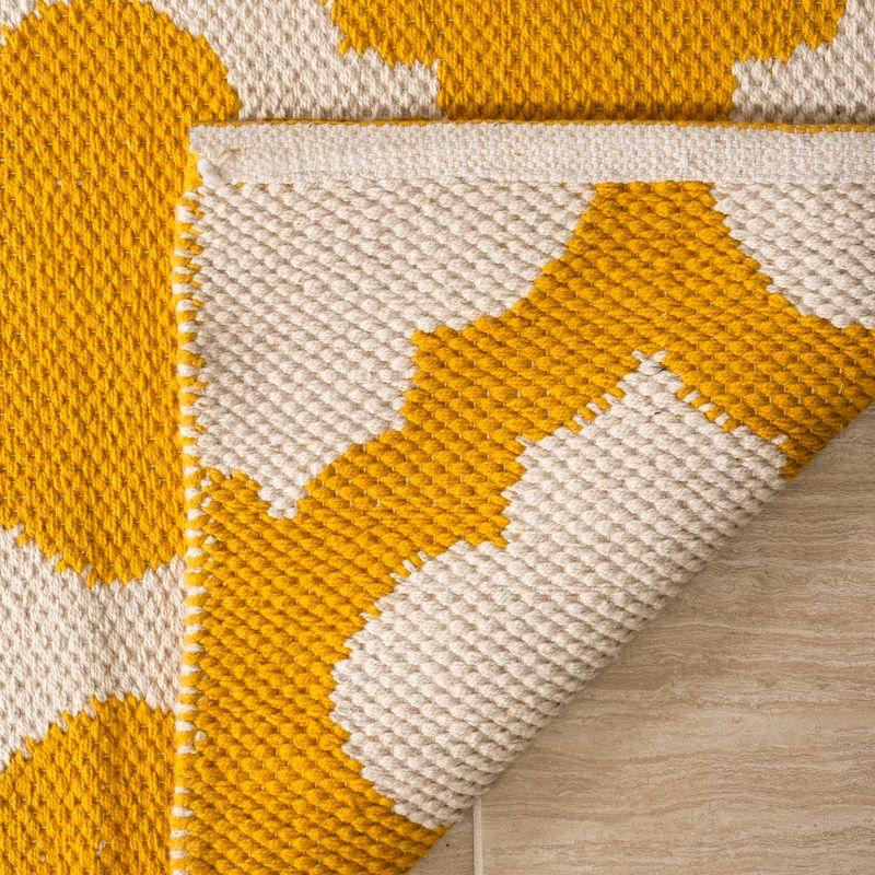 Coastal Charm Yellow/Ivory Cotton 4'x6' Handwoven Area Rug