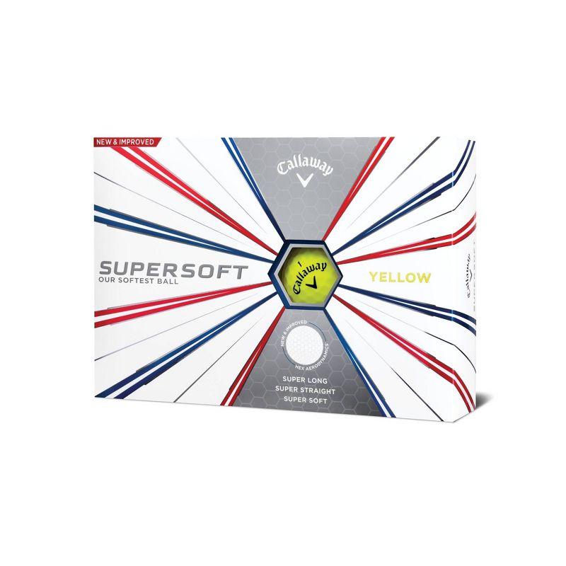 Callaway Supersoft Golf Balls 12pk - Yellow: Rubber Core, Ionomer Shell