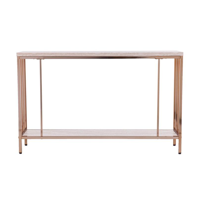 Brexlyn Faux Stone Console Table - CM0063 - Champagne - SEI