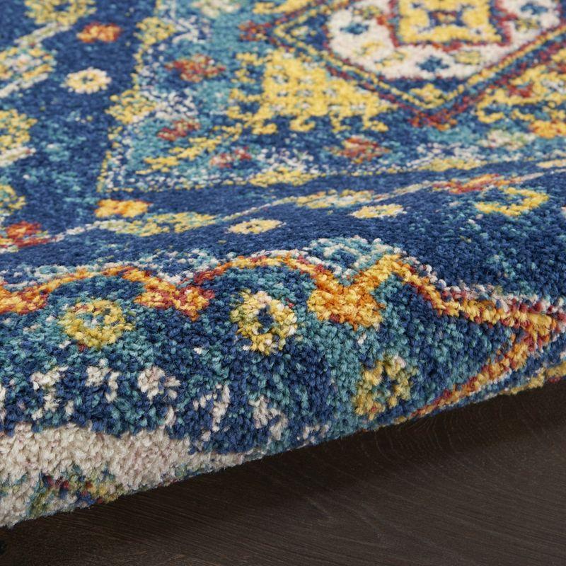 Allur Bohemian Navy Multicolor 8'x10' Synthetic Area Rug