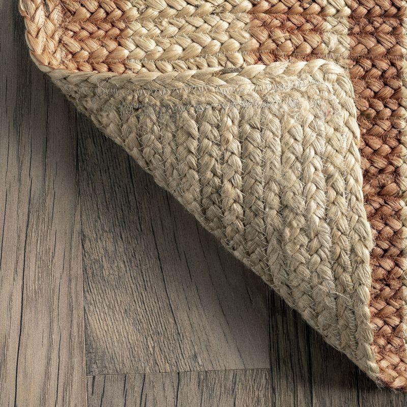 Nuloom Rubi Braided Stripes Jute Indoor Area Rug