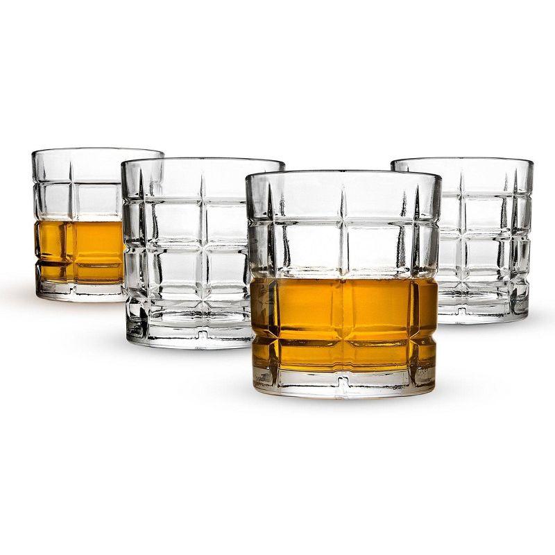 Godinger Silver Art Co Radius Whiskey Glass 10 oz (Set of 4)