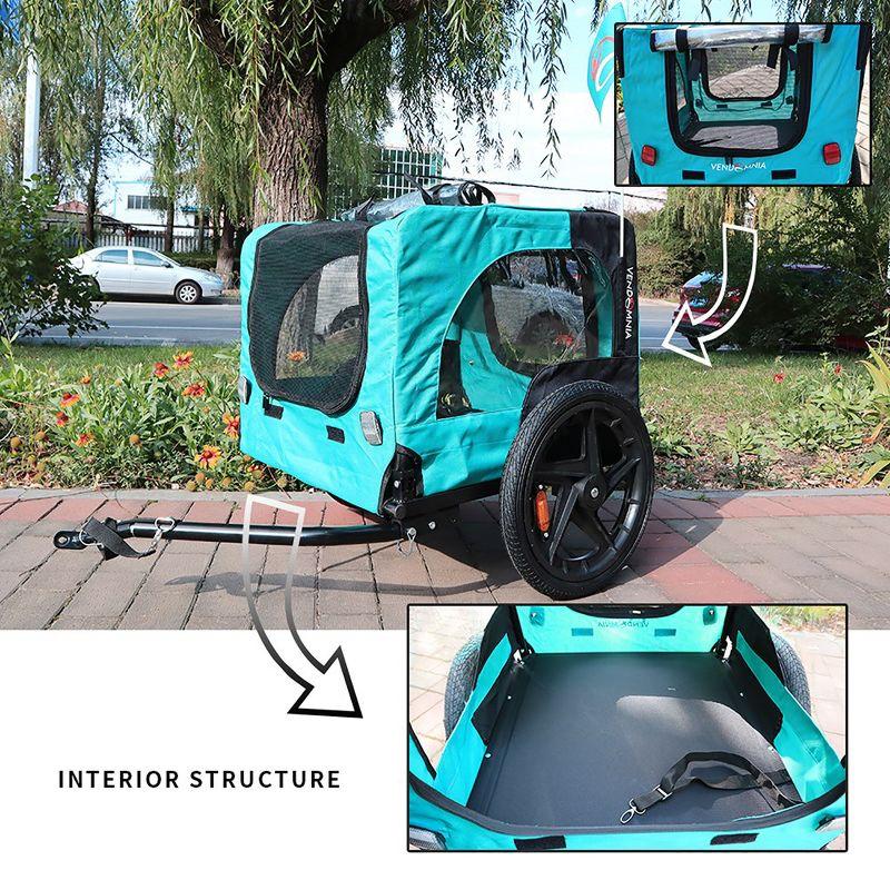 Bike Dog Trailer, Foldable Pet Jogging Stroller With Wheels Bicycle Trailer, Dogs Bicycle Carrier For Small And Large Pets