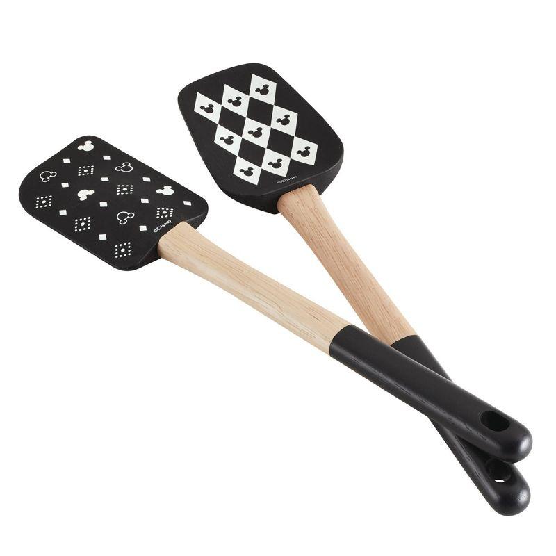 Disney Home Monochrome Spatula and Spoonula Set, 2 Piece, Black