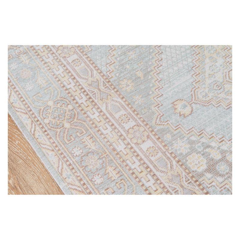 4'x6' Shapes Geometric Loomed Area Rug Blue - Momeni: Modern Indoor Low Pile Rectangle, Spot Clean, Polyester