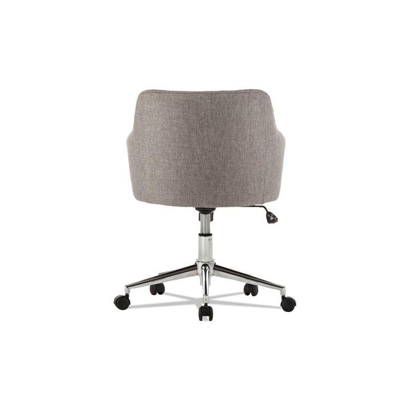 Alera Alera Captain Series Mid-Back Chair, Supports Up to 275 lb, 17.5" to 20.5" Seat Height, Gray Tweed Seat/Back, Chrome Base