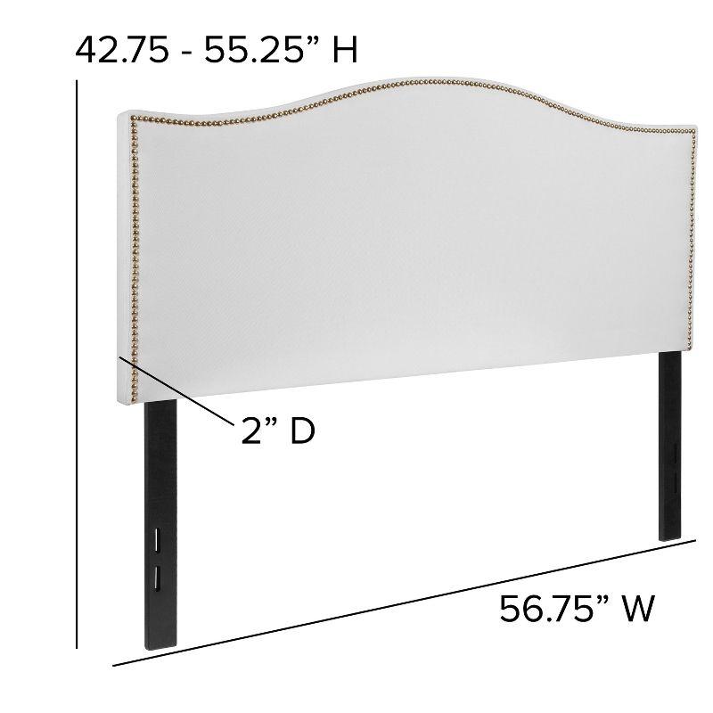 Flash Furniture Lexington Arched Upholstered Headboard with Accent Nail Trim