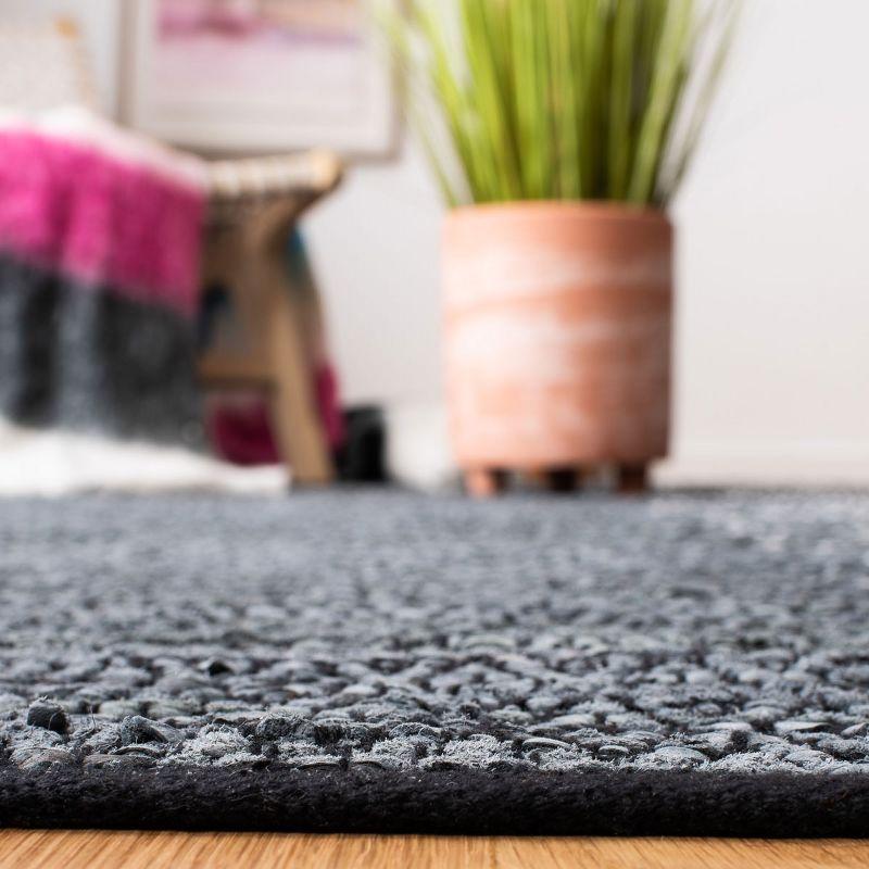 Vintage Leather VTL389 Hand Woven Indoor Accent Rug - Light Grey/Charcoal - 2'3"x4' - Safavieh.