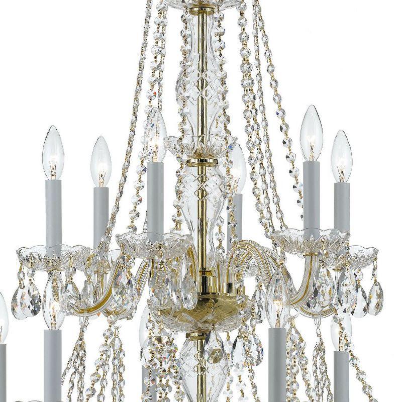 Crystorama Lighting Traditional Crystal 12 - Light Chandelier in  Polished Brass