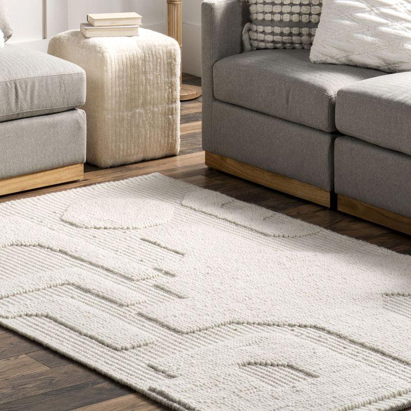 Nuloom AvionTextured Geometric Wool Indoor Area Rug