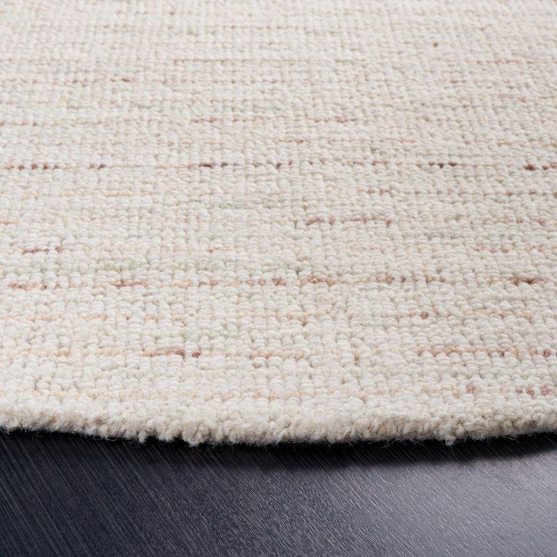 Abstract ABT468 Handmade Indoor Area Rug - Ivory/Brown - 6' Round - Safavieh