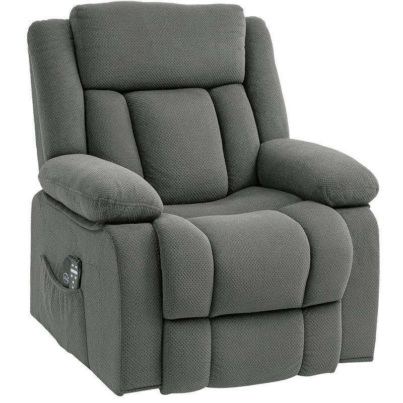 HOMCOM Power Lift Recliner Chair with Massage and Heat, Electric Lift Chair for Elderly, Gray