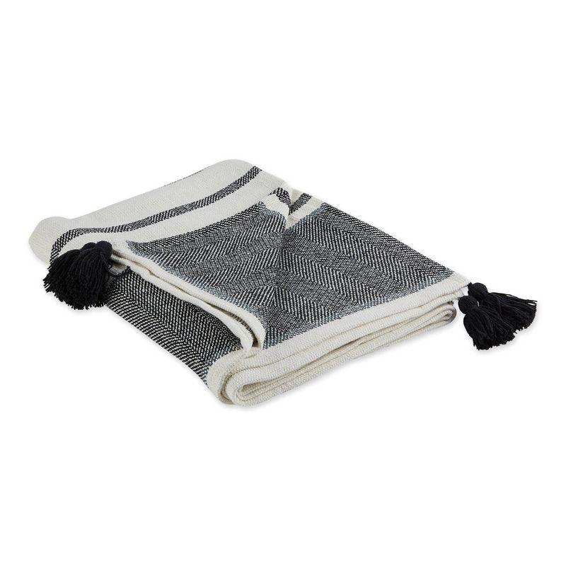 Design Imports Throws Chevron Print Hand Woven Throw Blanket