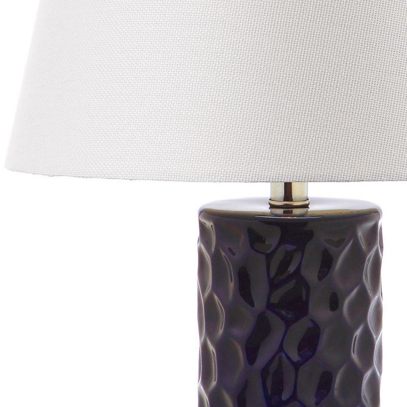 Dixon 24-Inch Navy Ceramic Table Lamp Set with Cotton Shades