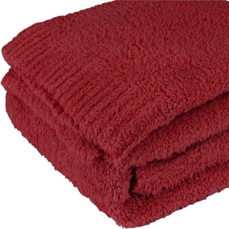 PAVILIA Plush Knit Throw Blanket for Couch Sofa Bed, Super Soft Fluffy Fuzzy Lightweight Warm Cozy All Season