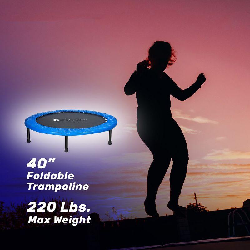 New Bounce New Bounce Mini Trampoline - Foldable Trampoline for Children and Adults - Holds Up to 220 Lbs