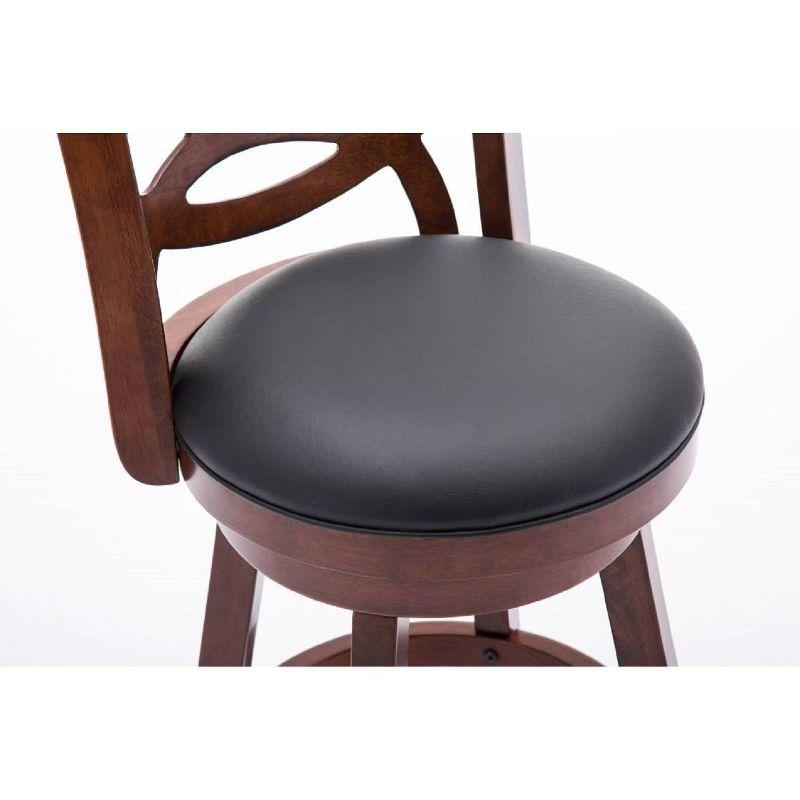 Sienna 24" Counter Height Barstool Hardwood/Cherry - Boraam: Swivel, High Density Foam, 360 Degree