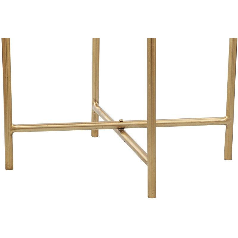 Zuo David Side Table Gray & Gold