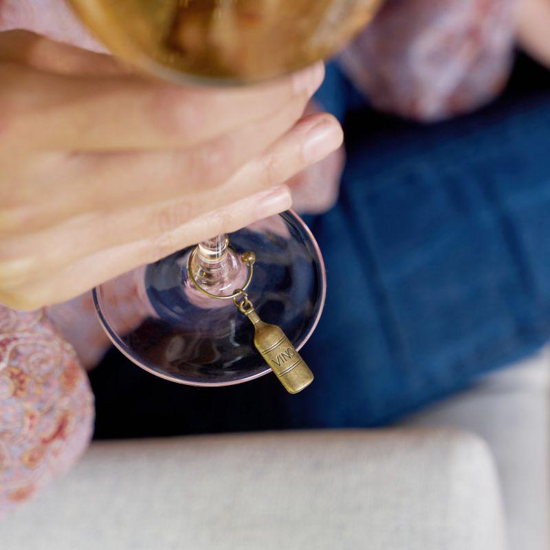 Twine Grapevine Gold Vineyard Wine Charms