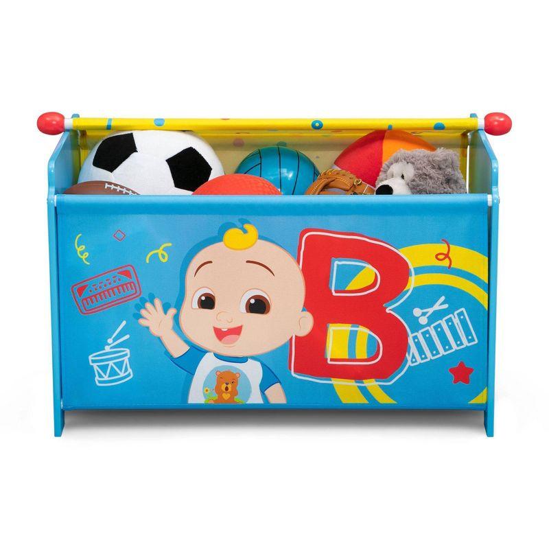 Delta Children CoComelon Toy Box with Retractable Fabric Top - Blue