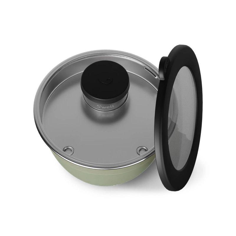 S'well 64oz Salad Bowl Kit Sage: Stainless Steel, Leakproof, Dishwasher-Safe, Salad Container with Lid