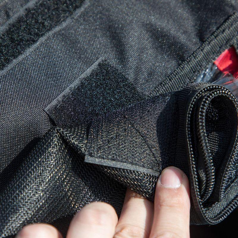 Aosom Dog Bike Trailer with Suspension System, Hitch for Medium Dogs, Dog Wagon & Dog Trailer for Bicycle with Storage Pocket, Red