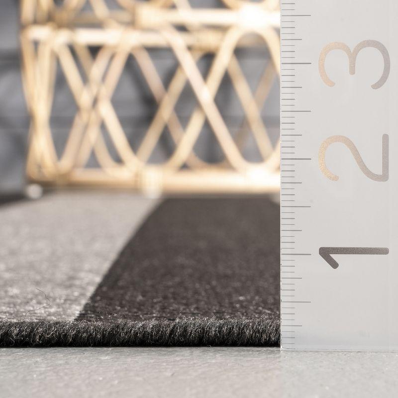 Nuloom Alexis Striped 2x3 Indoor/Outdoor Accent Rug for Living Room Patio Deck Front Porch Entryway Kitchen, Black/Light Grey