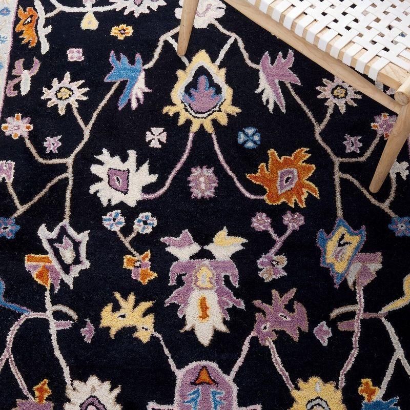Anatolia AN513 Hand Tufted Runner Rug  - Black/Ivory - 2'3"x8' - Safavieh.