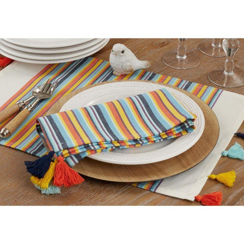 Valentina Cotton Striped Square Napkin