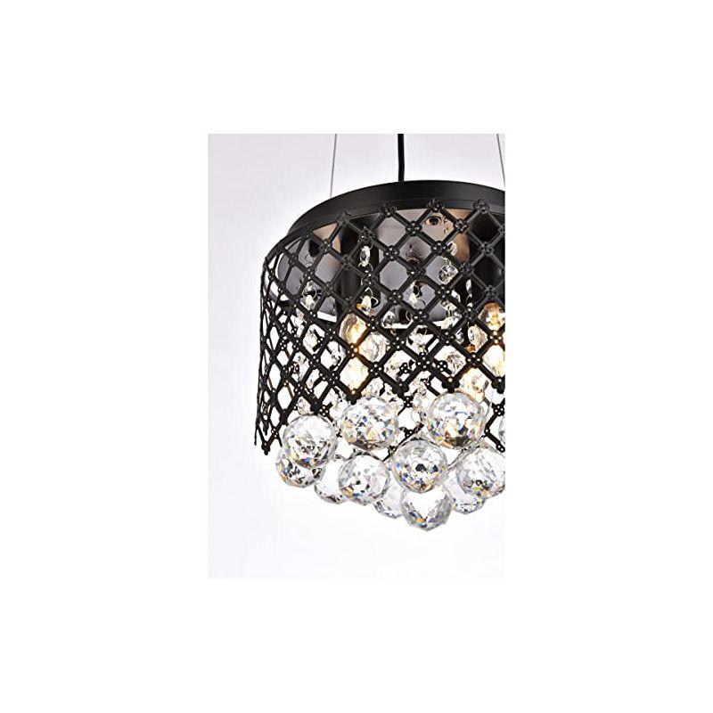 Elegant Lighting Tully 4 lights pendant in black