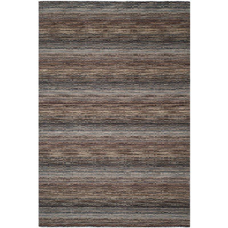 Himalaya Multicolor Hand-Knotted Wool Square Rug - 5'x8'