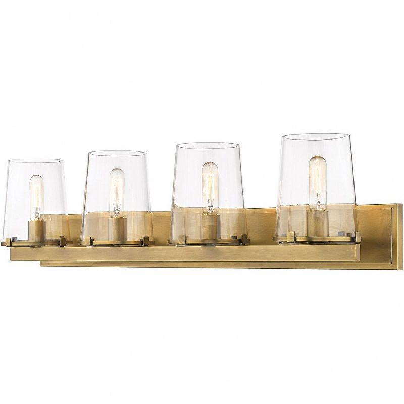 Callista 37.5'' Brass and Black Hand-Crafted Vanity Light