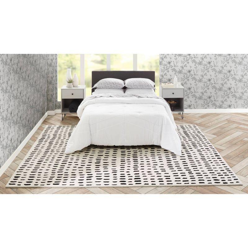 3'6"x5'6" Delmar Area Rug Ivory - Novogratz by Momeni: Chevron Pattern, Low Pile Wool, Indoor Accent Rug