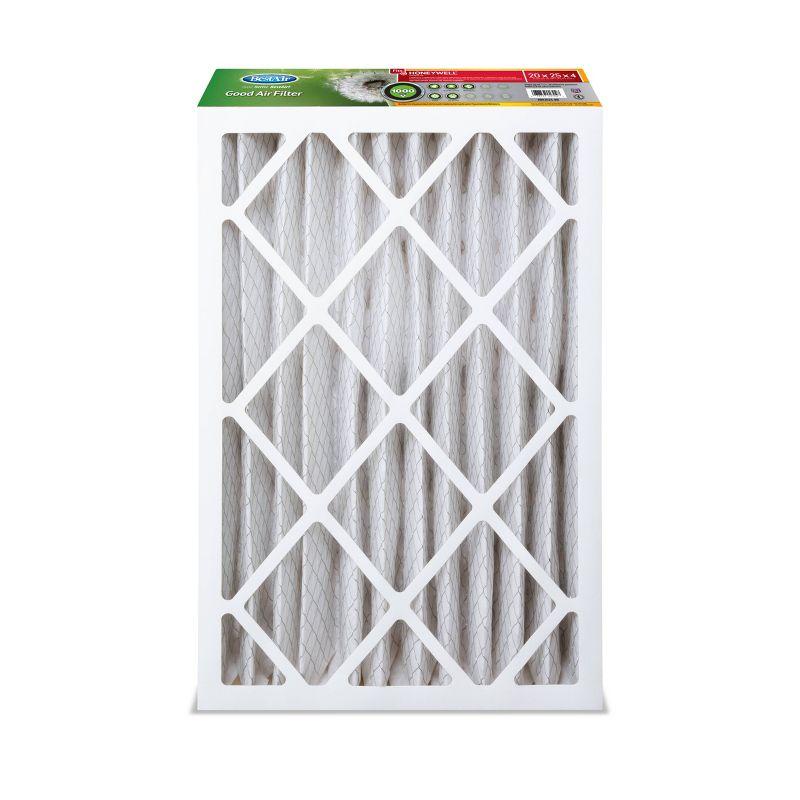BestAir 3pk Honeywell 16X25X4 Replacement Air Furnace Filter Merv 8: Electrostatic, Captures Dust & Pollen, 3-Pack