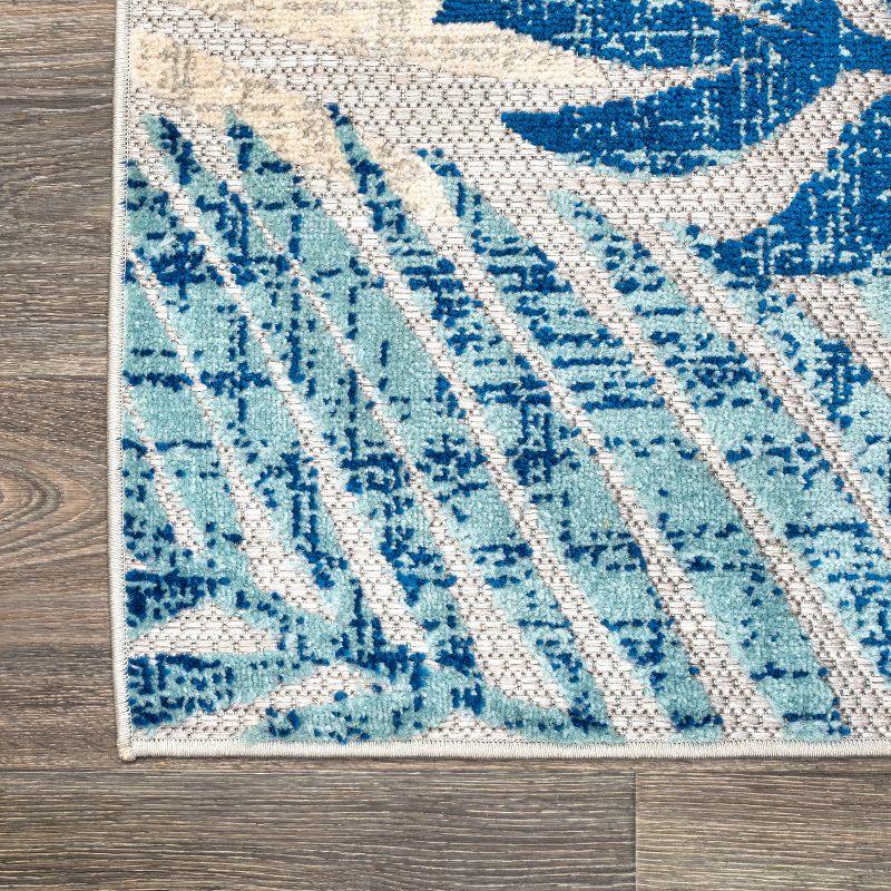 Tropics Palm Leaves Indoor/Outdoor Area Rug - JONATHAN Y