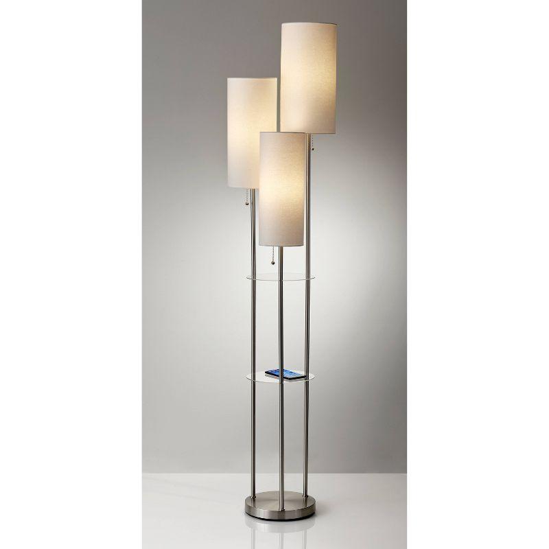 68" Trio Floor Lamp Silver - Adesso