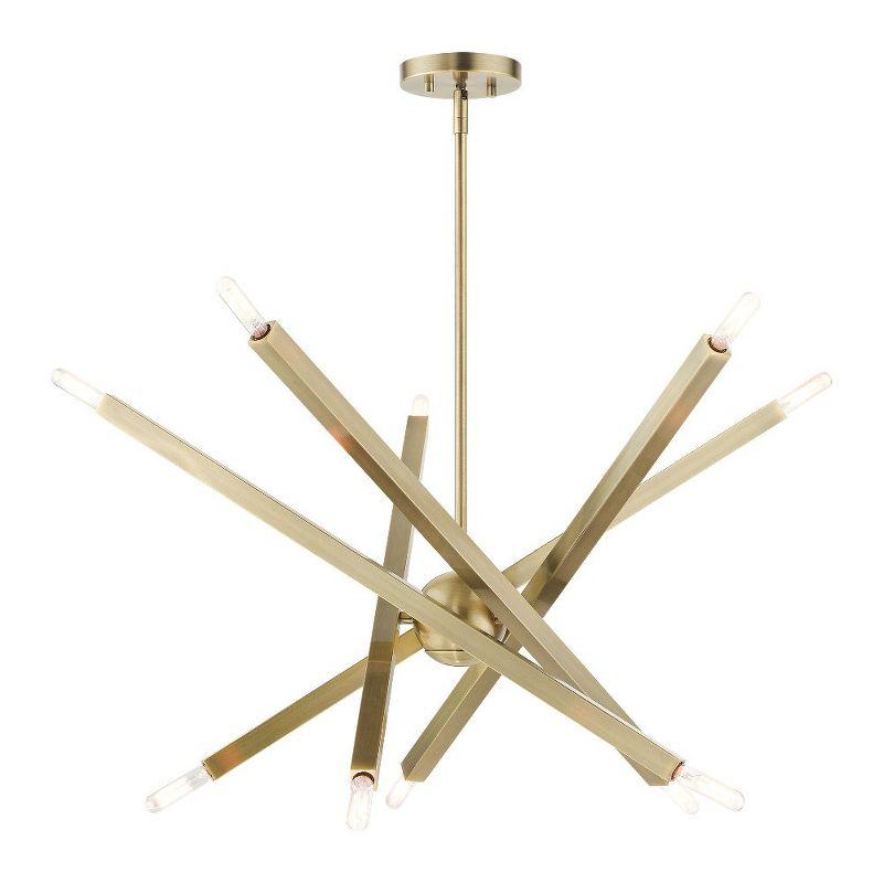 Livex Lighting Moco 10 - Light Chandelier in  Antique Brass