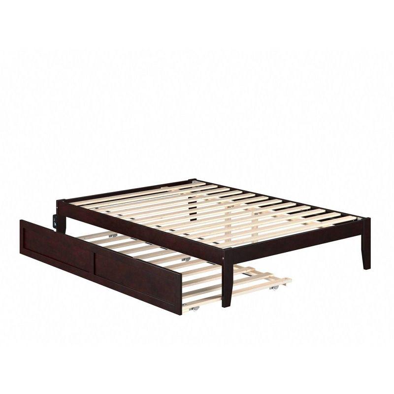 Espresso Full Platform Bed with Twin Trundle and Drawers