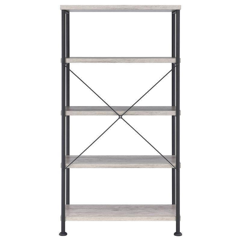 63" Analiese 4 Shelf Bookcase Gray Driftwood - Coaster