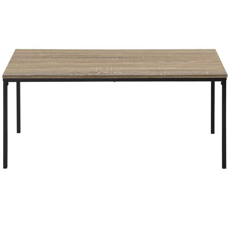 Monarch Specialties Table Set 3pcs Set Coffee End Black Metal Dark Taupe Laminate Contemporary Modern