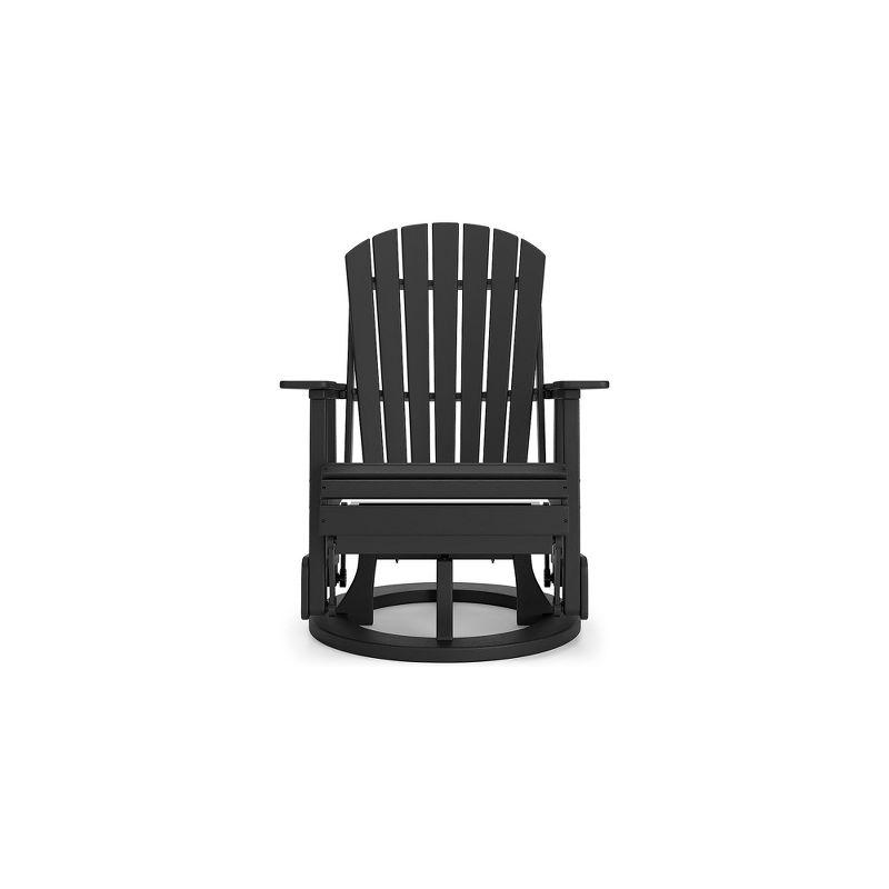 Signature Design by Ashley Hyland wave Outdoor Swivel Glider Chair, Black