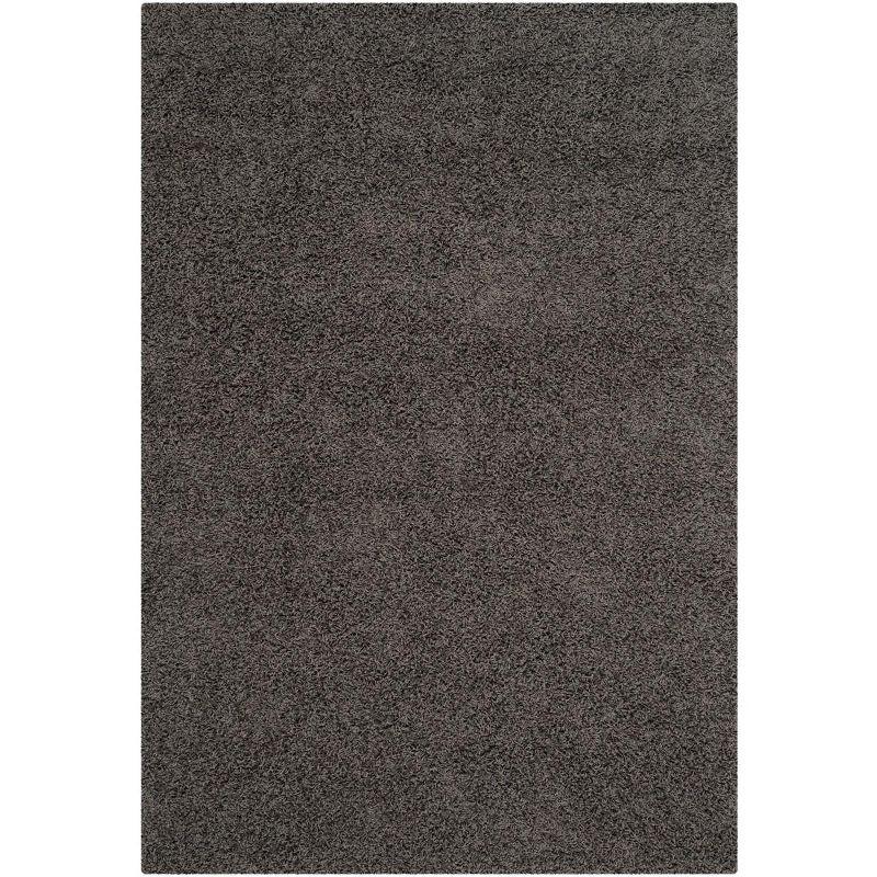 Athens Shag SGA119 Power Loomed Indoor Area Rug - Dark Grey - 5'1"x7'6" - Safavieh
