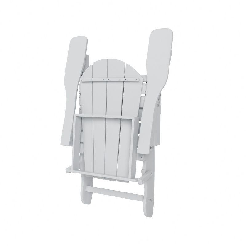 WestinTrends Malibu HDPE Outdoor Patio Folding Poly Adirondack Chair