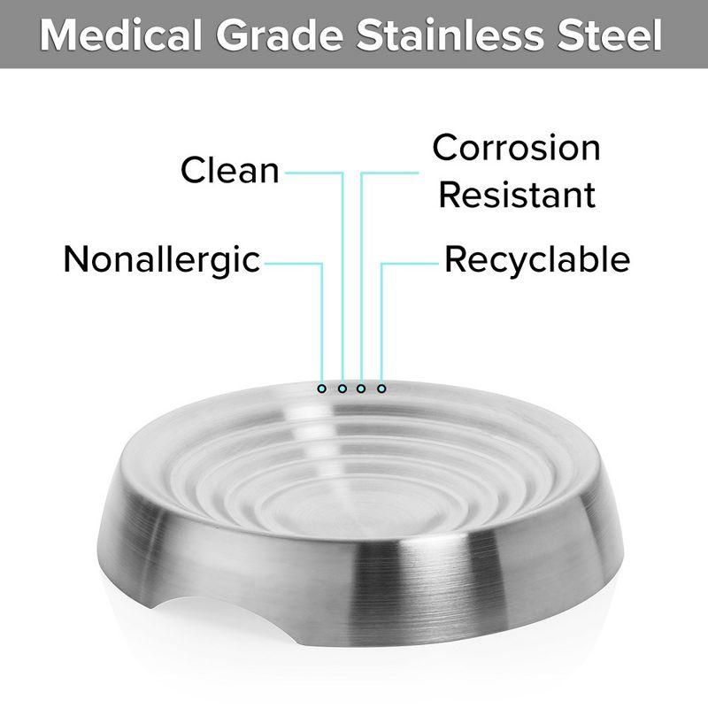 CatGuru Cat Bowls, Set Of Two, Stainless Stel