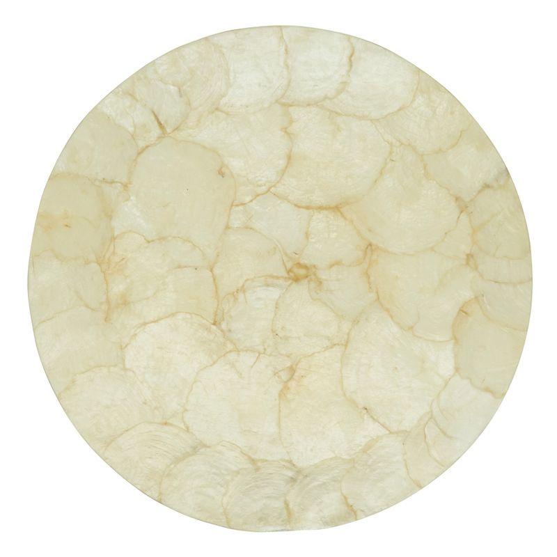 Talaria 50% Capiz Shell - 50% Resin Geometric Round Placemat