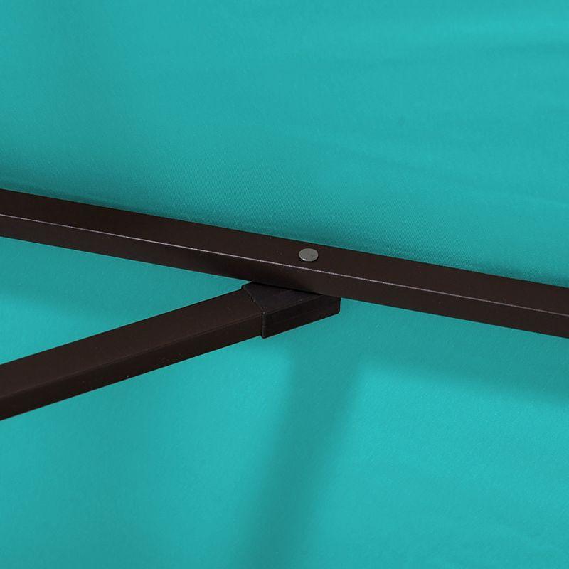WestinTrends 9 Ft Outdoor Patio Market Table Umbrella with Bronze Round Base, Turquoise