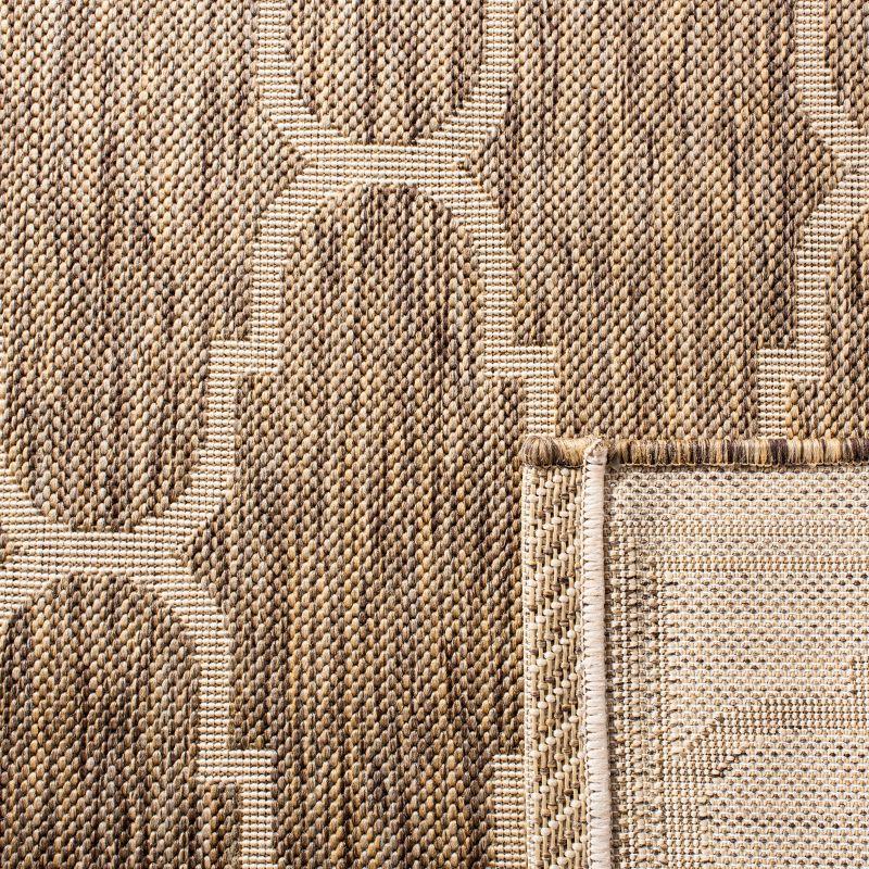 Courtyard CY6016 Power Loomed Indoor and Outdoor Area Rug - Brown/Beige - 8'x11' - Safavieh