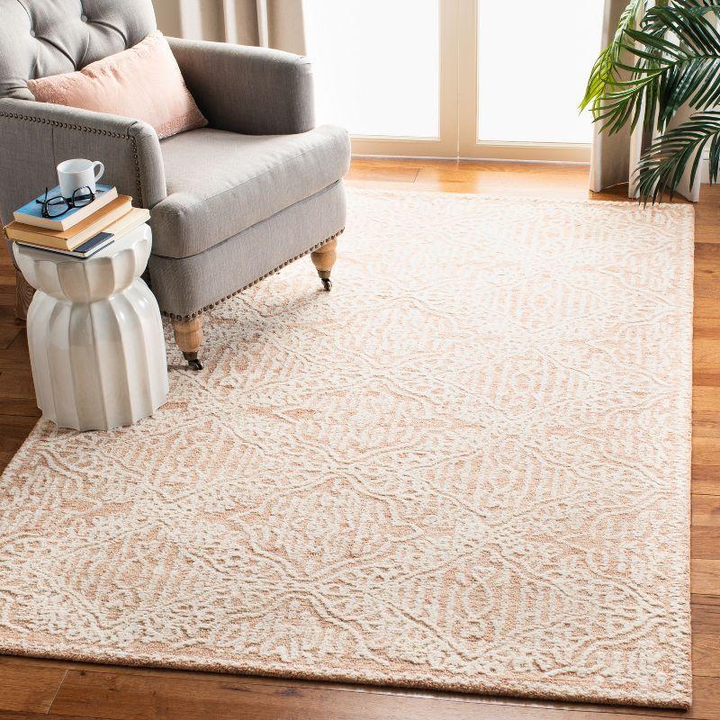 Ivory Hand-Tufted Wool 4' x 6' Rectangular Rug