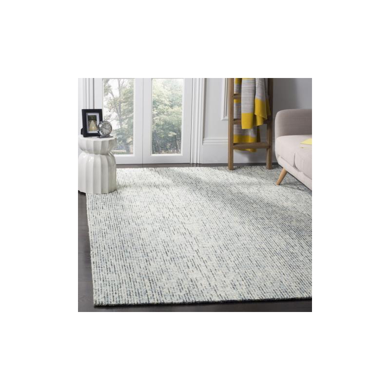 Abstract ABT468 Handmade Indoor Area Rug - Blue/Charcoal - 6'x6' - Safavieh