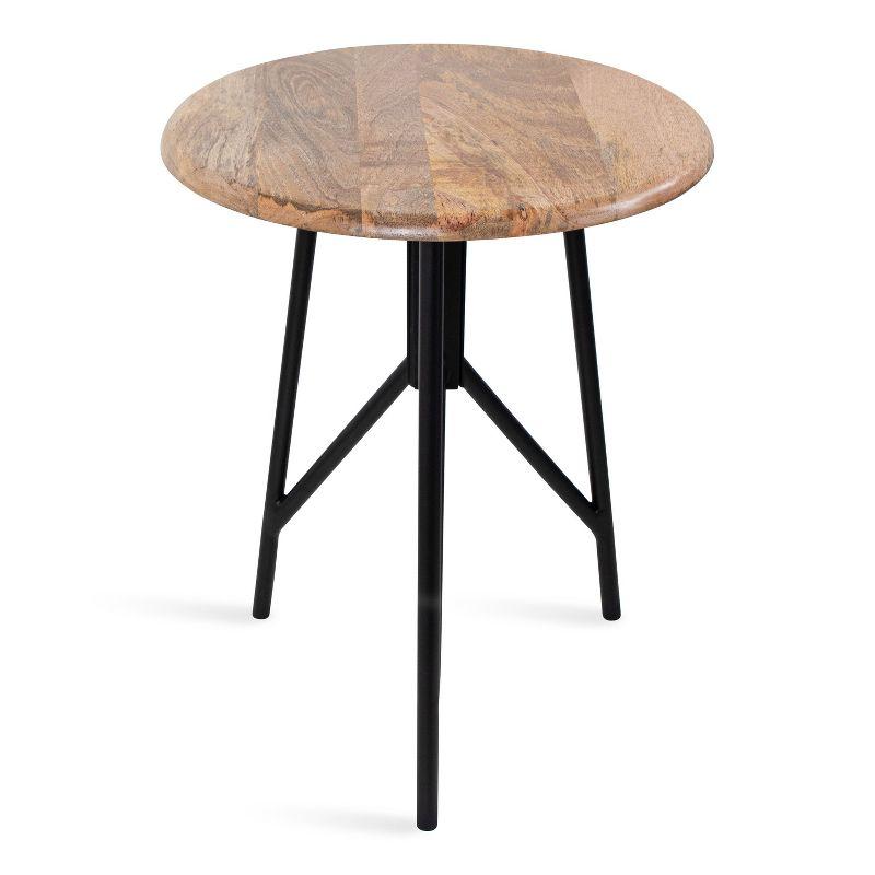 Kate and Laurel Pallson Round Wood Side Table, 18x18x22, Natural